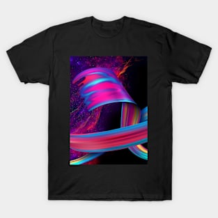 Neon twisted space T-Shirt